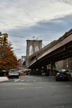 Brooklin Köprüsü, ABD 'den New York' a. Yüksek kalite fotoğraf