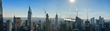 New York City Manhattan Panorama ekstra geniş çözünürlüklü. Yüksek kalite fotoğraf
