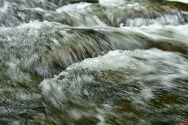 Nehirde akan sular ve kayalar doğal hareketler. Yüksek kalite fotoğraf