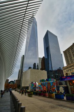 Mimari Sıfır Dünya Ticaret Merkezi New York Manhattan şehir merkezi. Yüksek kalite fotoğraf