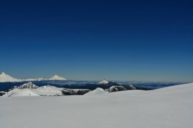 puntiagudo peak chile panorama blue sky winter mountaineering. High quality photo clipart