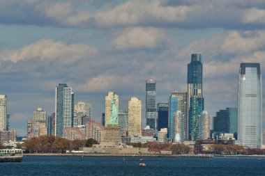 New York City Brom Staten Island feribotu güneşli bir gün. Yüksek kalite fotoğraf