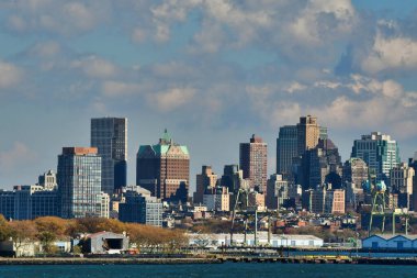 New York City Brom Staten Island feribotu güneşli bir gün. Yüksek kalite fotoğraf