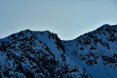 Dağ Panorama kuehtai austria Kış Kayağı mavi gökyüzü. Yüksek kalite fotoğraf