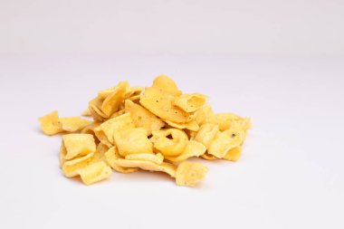 Güney Hindistan, Tamil Nadu lezzetli baharatlı kurdele pakoda, yalıtılmış, abur cubur, baharatlı akşam yemeği.