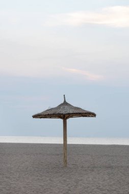 Güzel kız kumsalda tohum yiyen büyük bir güvercin grubunun keyfini çıkarıyor.