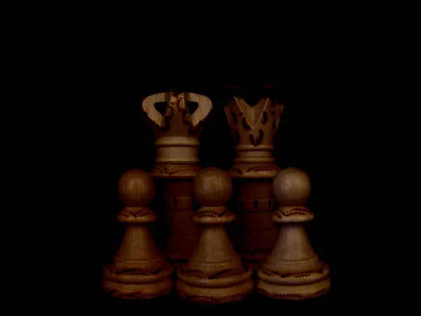 Σκάκι Παιχνίδι Στρατηγικής Και Τακτικής Σύνολο Κομματιών Και Σκακιέρας Βασιλιάς — Φωτογραφία Αρχείου