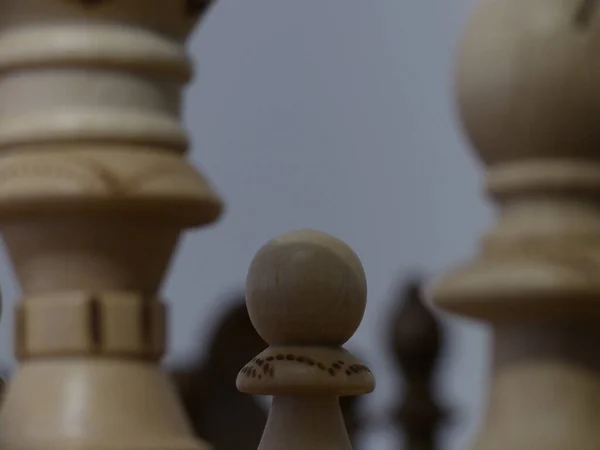 Шахи Стратегія Тактика Гри Набір Фігур Шахової Дошки Король Королева — стокове фото