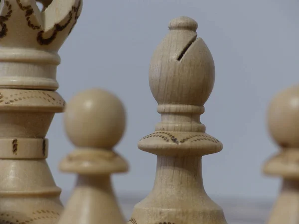 国际象棋 策略和战术游戏 一套棋子和棋盘 — 图库照片