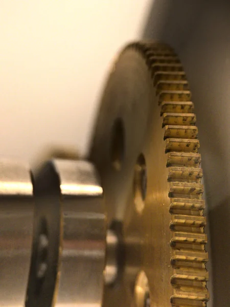Equipment Measuring Time Mechanically Help Gears Watch Pendulum Clock Comtoise — Stock Photo, Image
