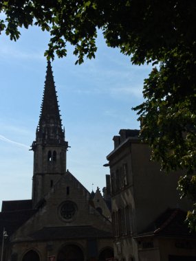 Dijon, Ağustos 2022 - Güzel Dijon şehrini ziyaret edin.