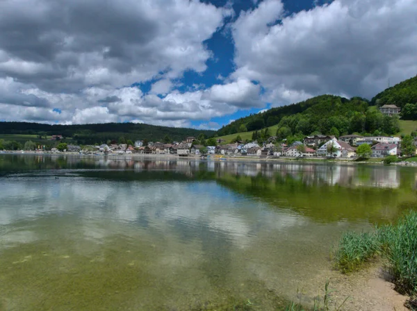 Lac Joux Suíça Maio 2022 Caminhadas Pela Bela Lac Joux — Fotografia de Stock