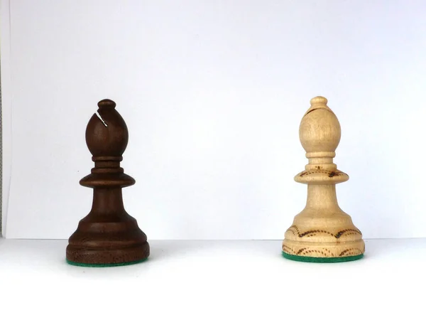 Schack Spel Kung Strategi Bonde Svart Vit Drottning Tävling Isolerad — Stockfoto