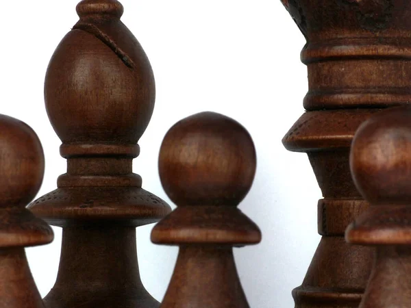 Sakk Játék Király Stratégia Gyalog Fekete Fehér Királynő Verseny Elszigetelt — Stock Fotó