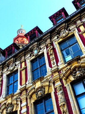 Lille, Eylül 2022: Flanders 'ın başkenti Lille' in muhteşem cepheleri Eski Borsa: