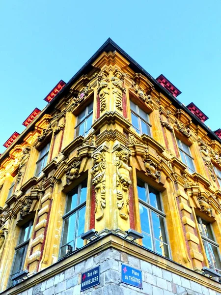 Lille September 2022 Magnificent Facades Buildings Lille Capital Flanders Historic — Stock Photo, Image