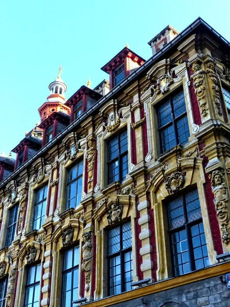 Lille Wrzesień 2022 Wspaniałe Fasady Budynków Lille Stolicy Flandrii Zabytek — Zdjęcie stockowe