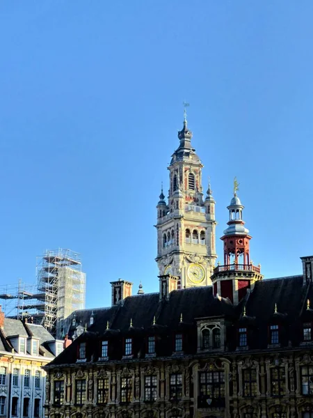 Lille Septembre 2022 Magnifiques Façades Des Bâtiments Lille Capitale Flandre — Photo