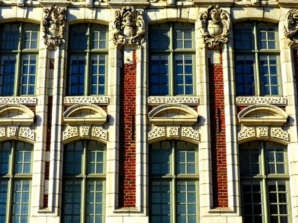 Lille Wrzesień 2022 Wspaniałe Fasady Budynków Lille Stolicy Flandrii — Zdjęcie stockowe