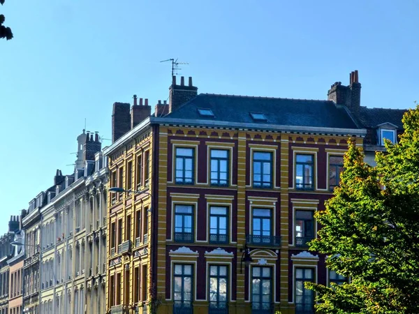Lille September 2022 Magnifika Fasader Byggnaderna Lille Huvudstad Flandern — Stockfoto