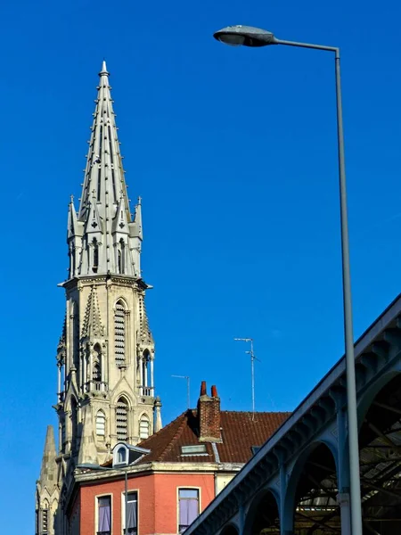 Lille Wrzesień 2022 Wspaniałe Fasady Budynków Lille Stolicy Flandrii Pomnik — Zdjęcie stockowe