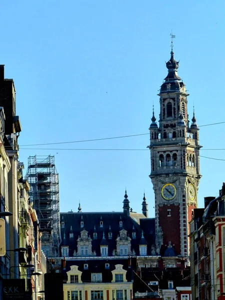 Lille Wrzesień 2022 Wspaniałe Fasady Budynków Lille Stolicy Flandrii Pomnik — Zdjęcie stockowe