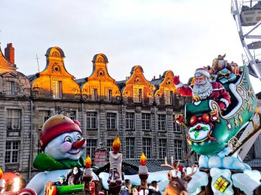 Arras, Aralık 2021: Şenlik döneminde Fransa 'nın güzel Arras şehrini ziyaret edin