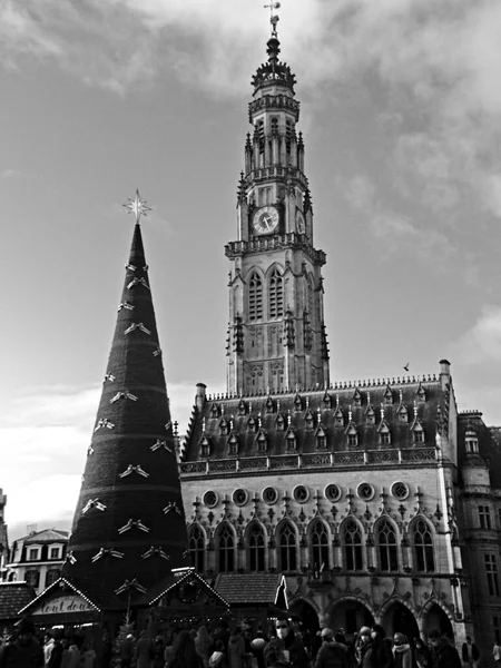 Arras 2021年12月 お祝いの季節にフランスの美しい都市Arrasを訪問 — ストック写真