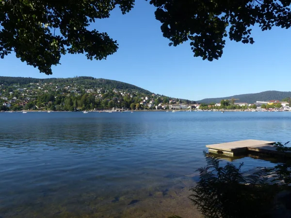 stock image Gerardmer - August 2020 : Visit of the city of Gerardmer - Tour of the beautiful lake in the middle of the Vosges mountains