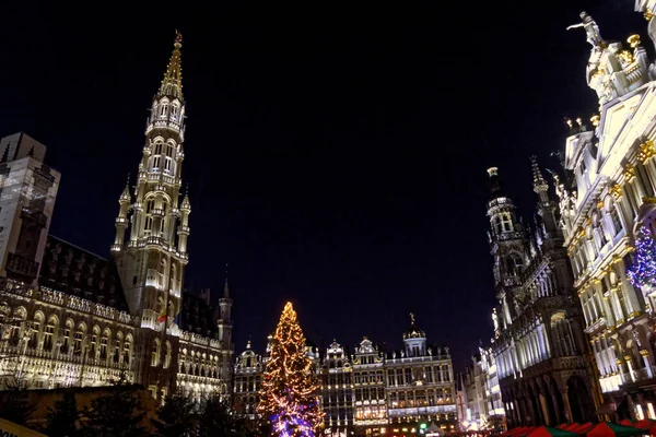 Brusel Prosinec 2021 Navštivte Krásné Město Brusel Belgii Během Slavnostní — Stock fotografie