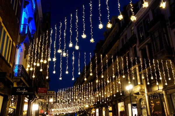 Bruxelles December 2021 Bezoek Prachtige Stad Bruxelles België Tijdens Het — Stockfoto
