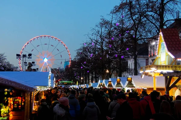 Βρυξέλλες Δεκέμβριος 2021 Επισκεφθείτε Την Όμορφη Πόλη Των Βρυξελλών Στο — Φωτογραφία Αρχείου