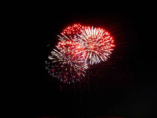 Λιλ Γαλλία Ιουλίου 2018 Πυροτεχνήματα Νύχτα Εθνική Γιορτή — Φωτογραφία Αρχείου