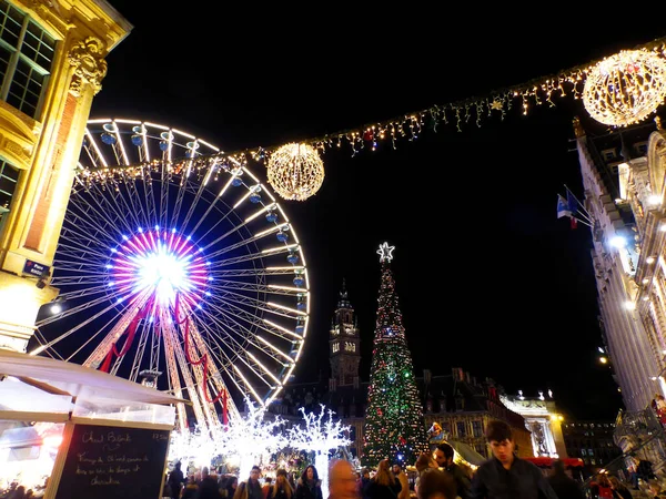 Lille Dezembro 2021 Visite Bela Cidade Lille França Durante Época — Fotografia de Stock