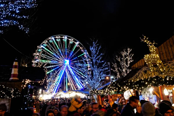2019年12月 卢森堡 在节日期间参观美丽的卢森堡城市 — 图库照片