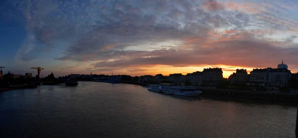 Bezoek Aan Prachtige Stad Nantes Prachtige Zonsondergang — Stockfoto