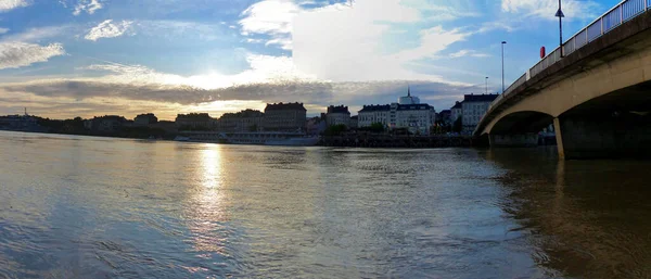 Visita Bela Cidade Nantes Pôr Sol Magnífico — Fotografia de Stock