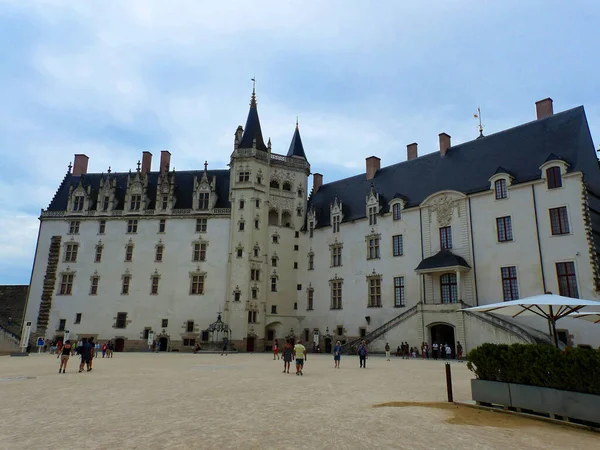 Wizyta Pięknym Mieście Nantes Wspaniały Zamek Książąt Bretanii — Zdjęcie stockowe