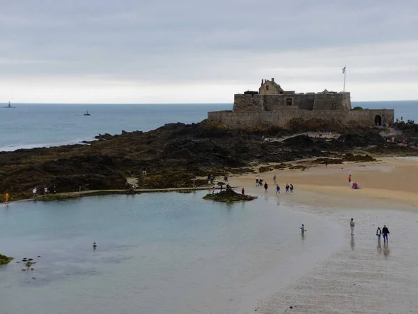 Fort National Saint Malo France Août 2019 Visite Ville Corsaire — Photo