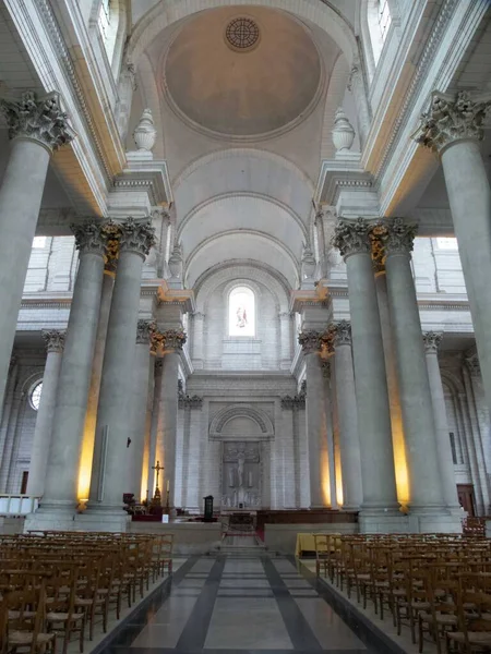 Arras Dezembro 2017 Dentro Janela Rosa Magnífica Catedral Arras — Fotografia de Stock