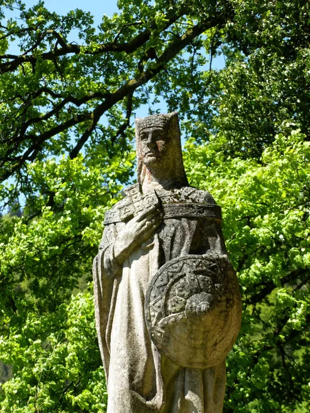 Bouillon Mei 2019 Pemandangan Patung Saint Arnould Oleh Victor Demanet — Stok Foto