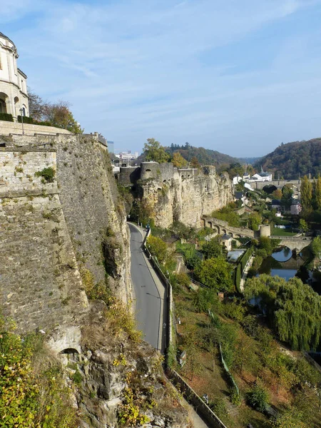 Luxembourg City Luxembourg 2018 Október Látogasson Luxemburg Gyönyörű Városába Erődítményeken — Stock Fotó
