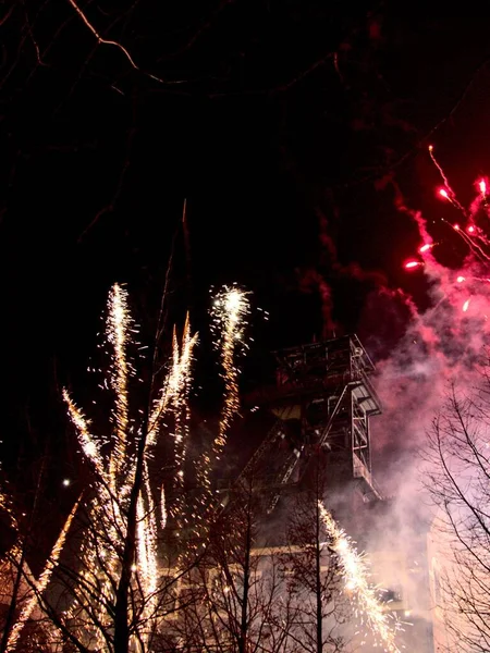 Oignies Francia Diciembre 2022 Festival Fuegos Artificiales Del Día Santa —  Fotos de Stock