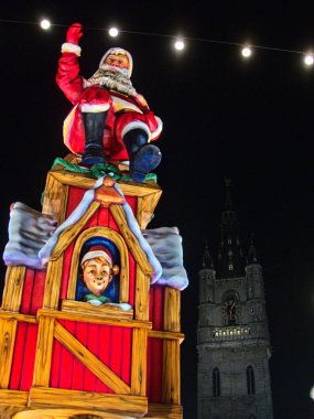 Gand, Aralık 2022: Festival döneminde Belçika 'nın güzel şehri Gand' i ziyaret edin