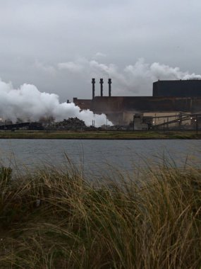 Ocak 2023, Dunkerque - Kırık Baraj Kış Yürüyüşü - Endüstriyel bir bölgede