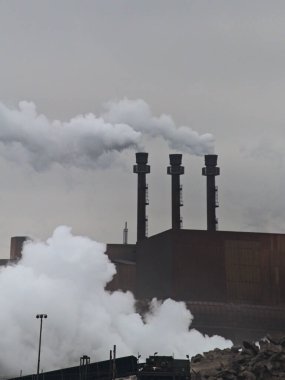 Ocak 2023, Dunkerque - Kırık Baraj Kış Yürüyüşü - Endüstriyel bir bölgede