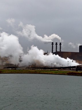 Ocak 2023, Dunkerque - Kırık Baraj Kış Yürüyüşü - Endüstriyel bir bölgede