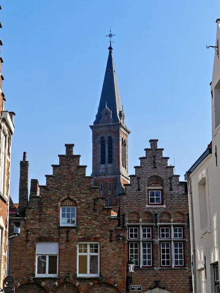 Bruges 2023 Április Bruges Északi Velence Épületeinek Homlokzatai — Stock Fotó