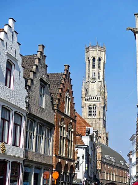 Bruges Nisan 2023 Kuzey Venedik Teki Bruges Binalarının Muhteşem Cepheleri — Stok fotoğraf
