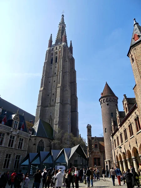Bruges Abril 2023 Fachadas Magníficas Dos Edifícios Bruges Veneza Norte — Fotografia de Stock